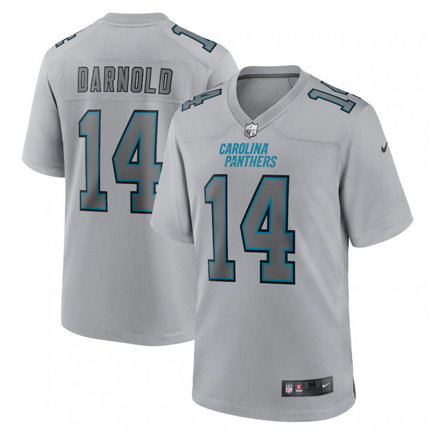 mens nike sam darnold gray carolina panthers atmosphere fashion game jersey